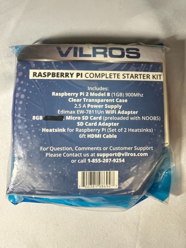 Vilros Raspberry PI 2 Model B 1 GB Wi Fi Adapter 900 MHz Complete Starter Kit - Afbeelding 9 van 12