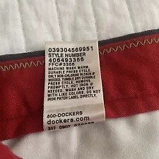 Dockers Iconic Khaki Flat Front Relaxed Fit Pants Size 34x34 Steel Dark Gray NWT - Bild 10 von 12