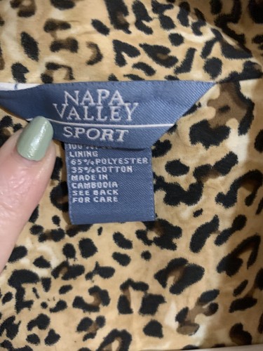 Napa Valley Sport LARGE Animal Print Lined Jacket - Picture 4 of 6