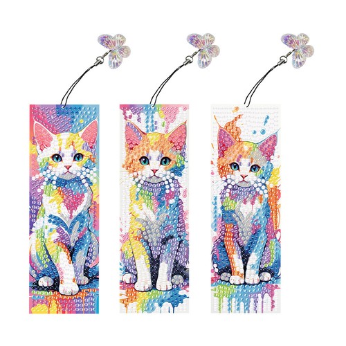 3Pcs Animal DIY Diamond Painting Art Bookmarks for Reading Enthusiasts - Picture 8 of 33