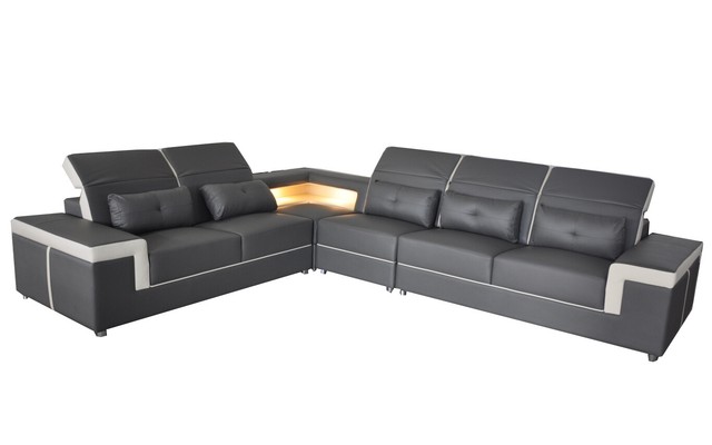 Sofa Eckcouch Polster Wohnzimmer design Ecksofa LForm Wohnlandschaft USB + LED Sofa Eckcouch Polster Wohnzimmer design Ecksofa LForm Wohnlandschaft USB + LED