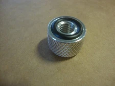 Big Dog Motorcycles COARSE thread seat knob w/ gasket- polished w/ knurled edge