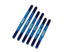 Jconcepts XRAY XB4 2024 Fin 3.5mm Titanium Turnbuckle Set 6 Burnt Blue 27241