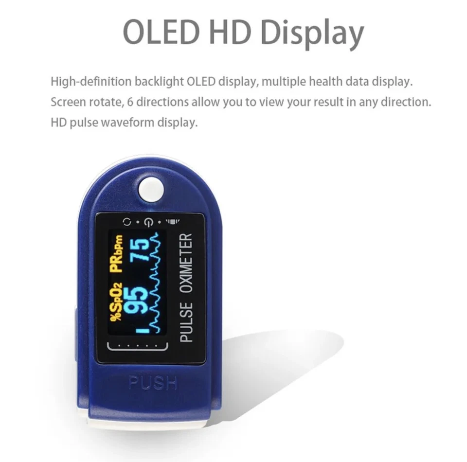 Oxímetro de pulso de punta de dedo OP2 monitor de sangre cardíaca con pilas incluidas Foto 3 de 3