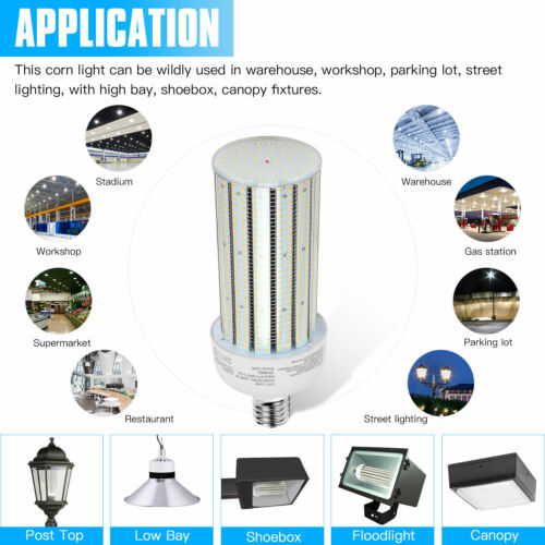 480V LED Corn Cob Light Bulb 120W Equiv 400W HPS/MH Warehouse Factory Lamp 6000K - Picture 7 of 9