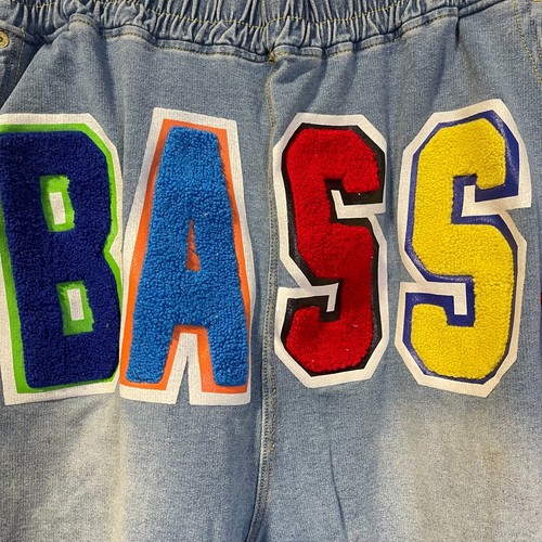 Bass by Ron Bass 90s-Style Draw String Denim Cotton Mens Shorts Size 4XL - Picture 3 of 9