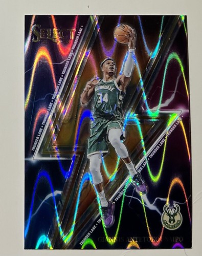 2023-24 Panini Select #4 Giannis Antetokounmpo Thunder Lane Tectonic Prizms