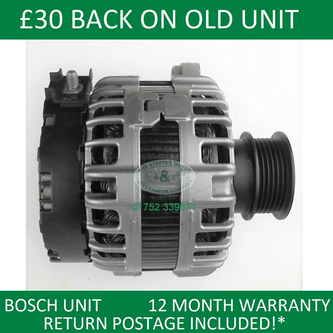 VOLVO S90 D4 D5 BOSCH ALTERNATOR 30659580 36002812 0125812009 