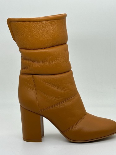 Gianvito Rossi Leder Lammfell Fell gefüttert Bündchen Stiefeletten Bootie Schuhe $ 1395 - Bild 14 von 21