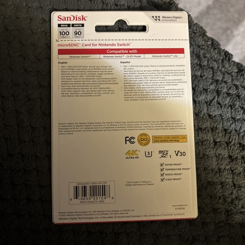 SanDisk 128GB Class 10 - microSDXC Memory Card - SDSQXBO128ATCZN - Photo 2 sur 2