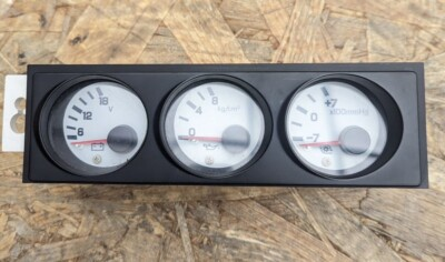 #ad Nissan Silvia S14 Triple Meter Boost Oil Pressure Voltage Battery $259.00