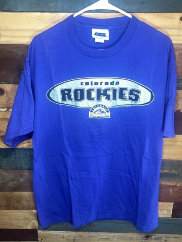 Girls Youth Tiny Turnip Black Colorado Rockies Stitched Baseball Fringe T-Shirt Size: Extra Large