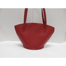 LOUIS VUITTON Epi Saint-Jacques M52277 Castilian Red Leather Logo Used F/S