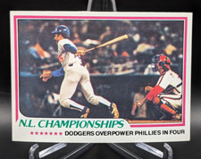 1978 Topps  "1977 NL Champions" Davey Lopes #412