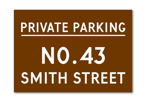 Letrero privado personalizado sin estacionamiento. Metal. Garaje Drive Keep Clear Dishabilitado - Imagen 17 de 42