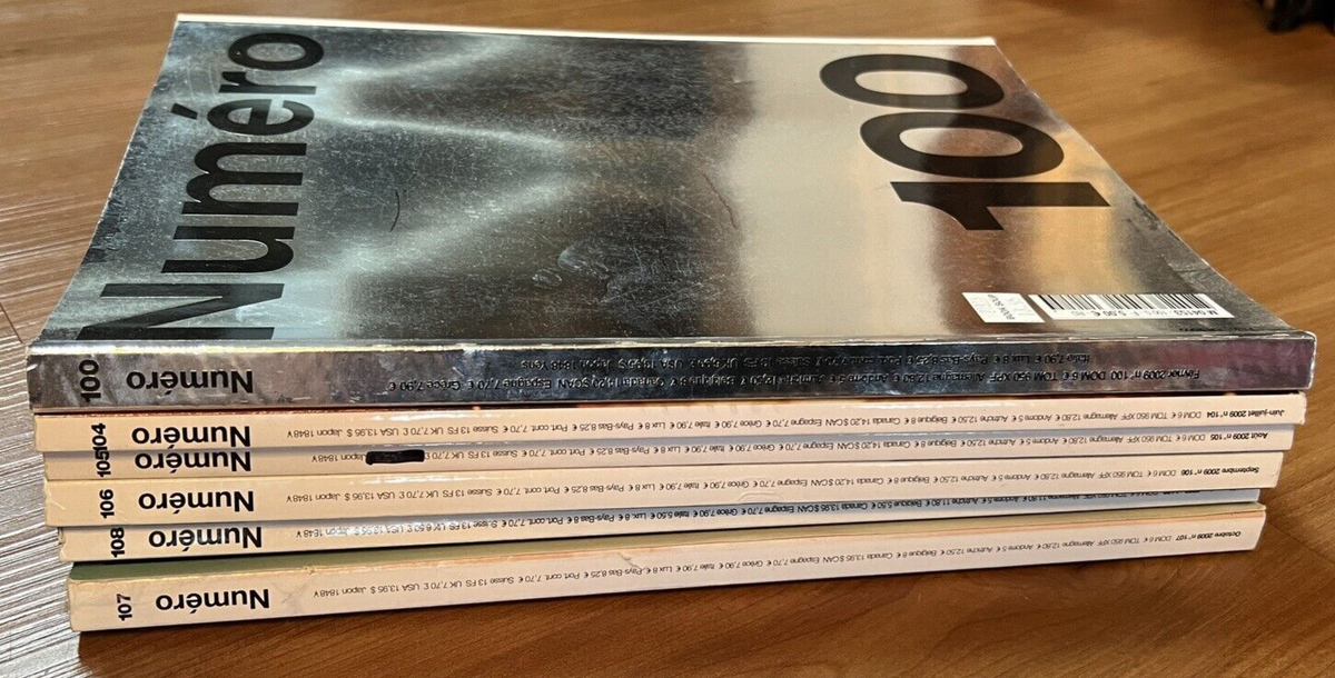 6 Numero Fashion Magazines 2009 issues 100 104 105 106 107