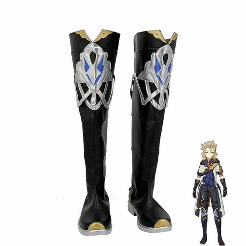Genshin Impact Albedo Shoes Cosplay Men Boots - Picture 6 of 6