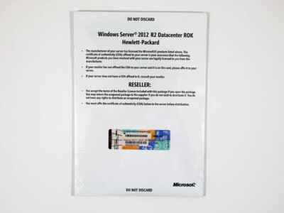 Windows 2012 Server Datacenter Edition R2, ROK (HP) bis zu 2 CPU, deutsch/ MUI