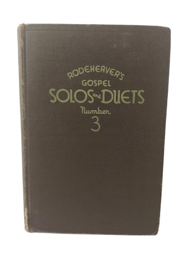 De colección 1938 Rodeheaver's Gospel Solos y Duetos #3 - Imagen 1 de 12