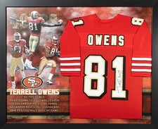 Terrell Owens Signed & Framed San Francisco 49'ers Jersey JSA COA