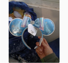 2025 Disney-Parks Cinderella Minnie Mouse Blue Ears Headband Disneyland