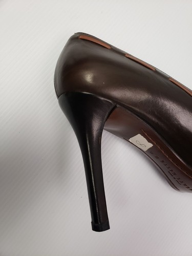 NEW Ralph Lauren Womens 8 M Leather Pointed Toe Slip On Tassel 3.75" Pumps Brown - Picture 11 of 13