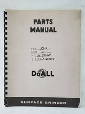 DoALL D824-10 D824-12 Surface Grinder Parts Manual 