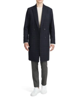 NWT Theory Men s Baltic Multi Kensington Plaid Coat Size XXL $895