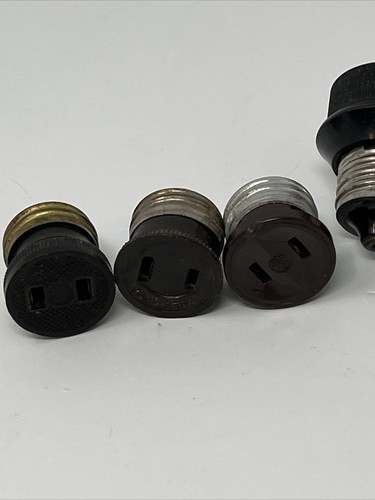 VINTAGE ELECTRICAL LOT SCREW-IN PLUGS BAKELITE Sockets Mixed Lot HUBBELL - Bild 7 von 11