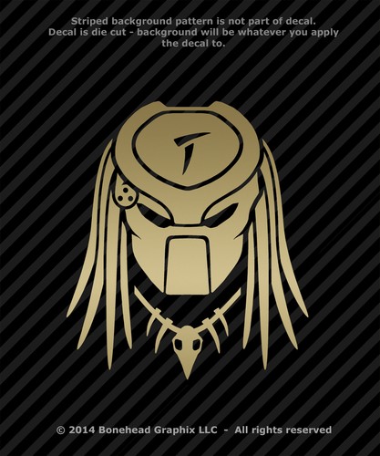 Adesivo per finestra decalcomania vinile ispirato alla maschera Predator - 25 colori - Foto 6 di 27