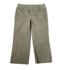 Banana Republic Army Olive Green Cotton Canvas Capri Women  s Sz 4