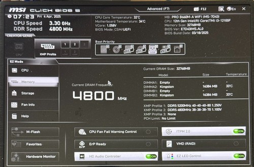 MSI PRO B660M-A WIFI DDR 5 LGA 1700 MicroATX Motherboard - Picture 2 of 10