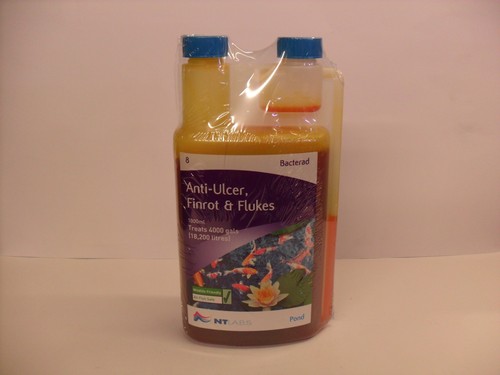 NT Labs Bacterad Anti-Ulcer Fin-Rot & Flukes 250ml 500ml 1000ml Pond Treatment - 第 4/4 張圖片