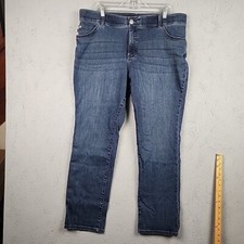 Lee Total Freedom Jeans Womens 18M 40x30 Blue Denim Casual Grunge Outdoor Work 