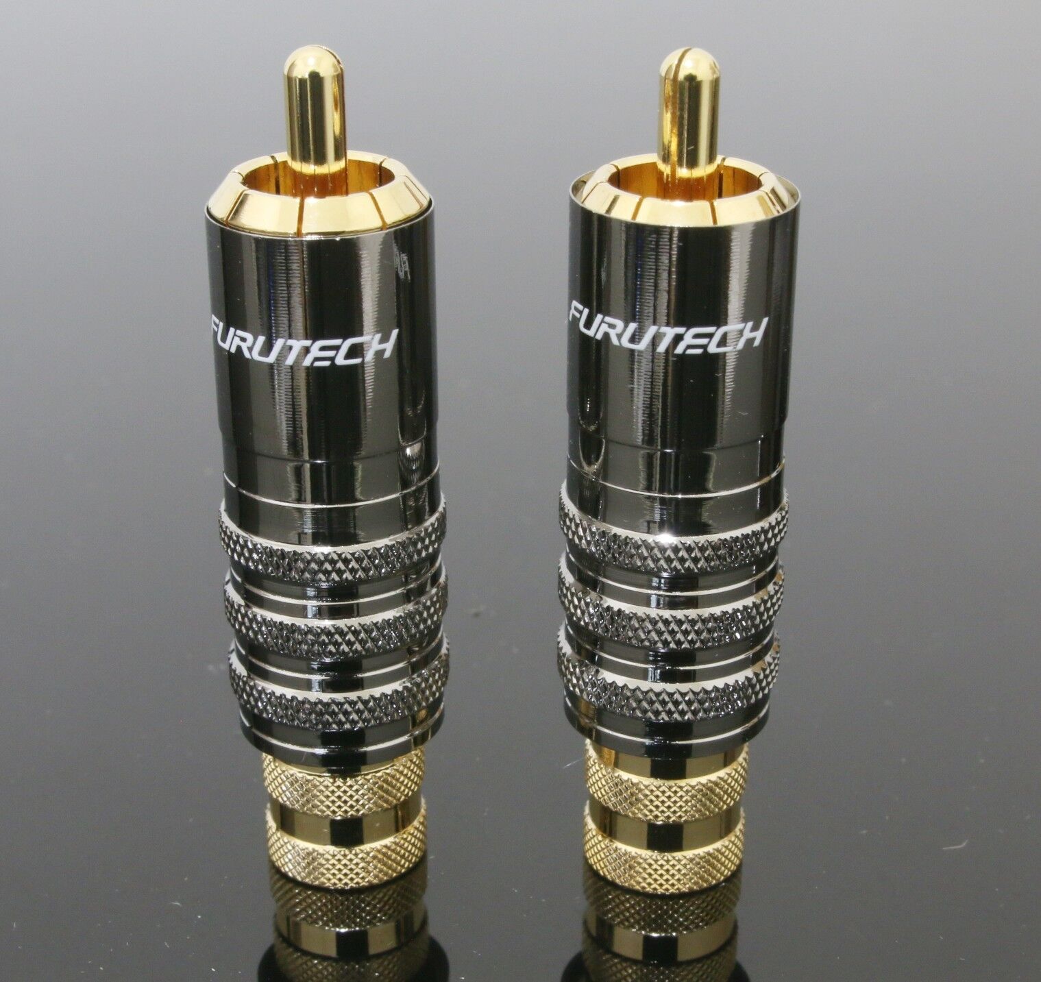 4pcs FURUTECH FP-104 FP-104G RCA Male Plug Connector 24K Gold