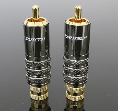その他 FURUTECH FP-104(G) RCA plug 4pcs FURUTECH FP-104 FP-104G RCA Male Plug Connector 24K