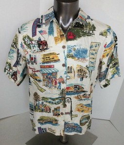 kylani landmarks euc hawaiian silk bay york shirt