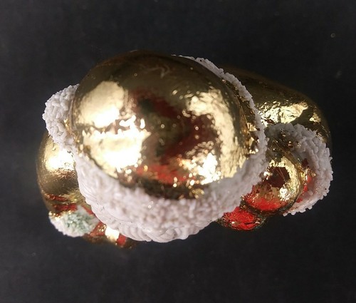 Santa Claus Figurine Hand-Laid Gilding Over Fine Porcelain - Picture 7 of 8