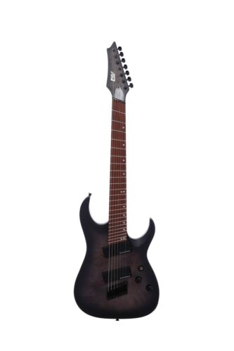 IYV-ISFF7-400 Solid Body with Burl Maple Top E-Gitarre, Charcoal Sunburst