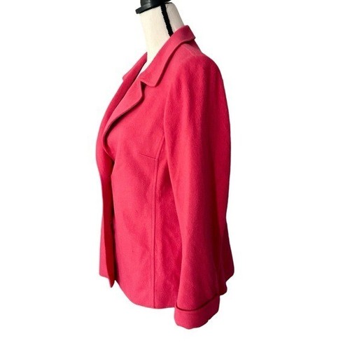 Carlisle Vintage 1990s Sz 12 100% Cashmere Pink Blazer Lined Soft Retro Office - Picture 4 of 7