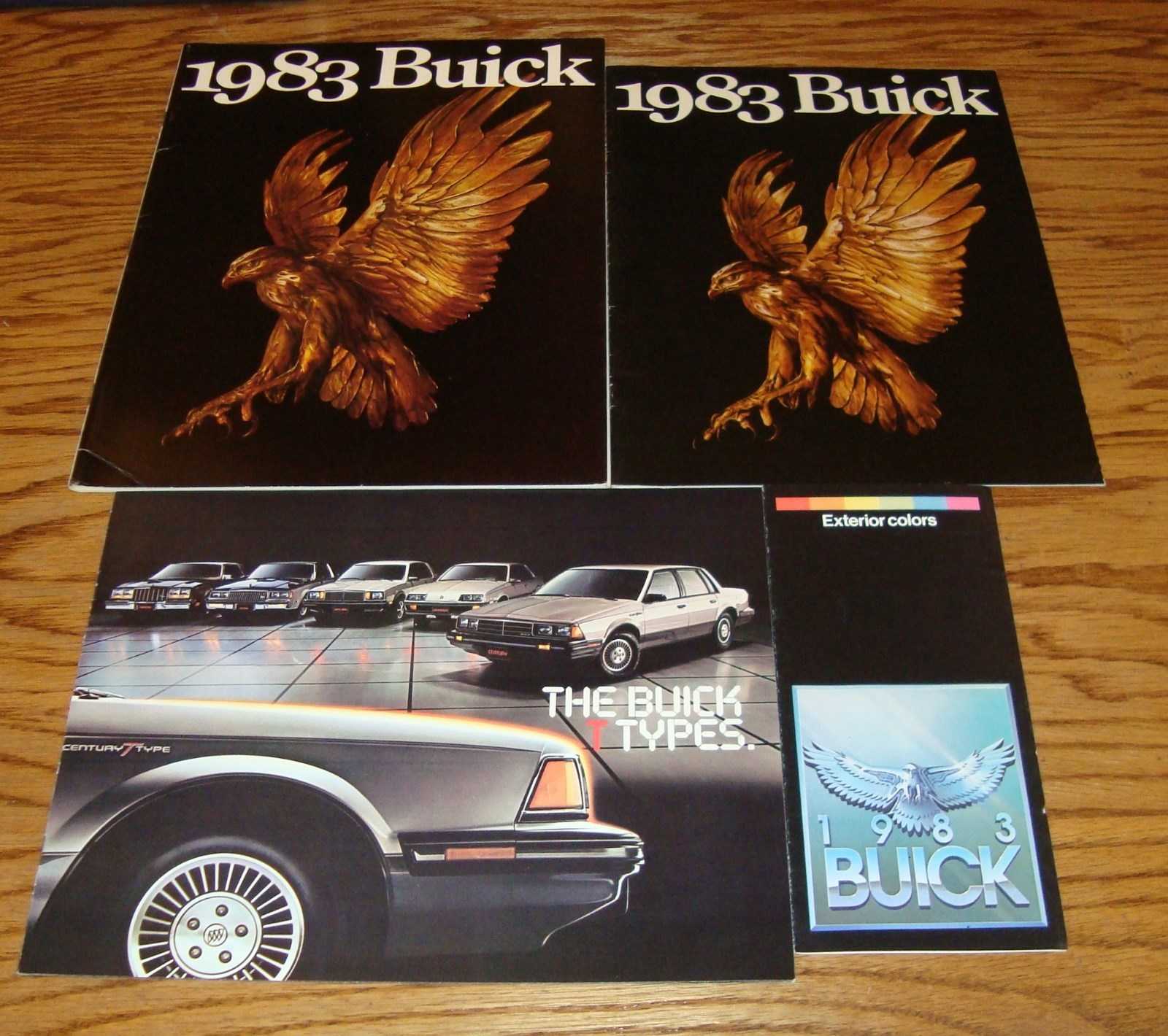 Original 1983 Buick Sales Brochure Lot of 4 83 Full Line T Type Colors