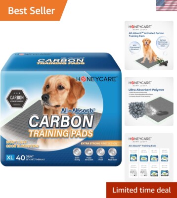 Extra Large 28x34 Charcoal Puppy Pee Pads - Super Absorbent & Odor Eliminating