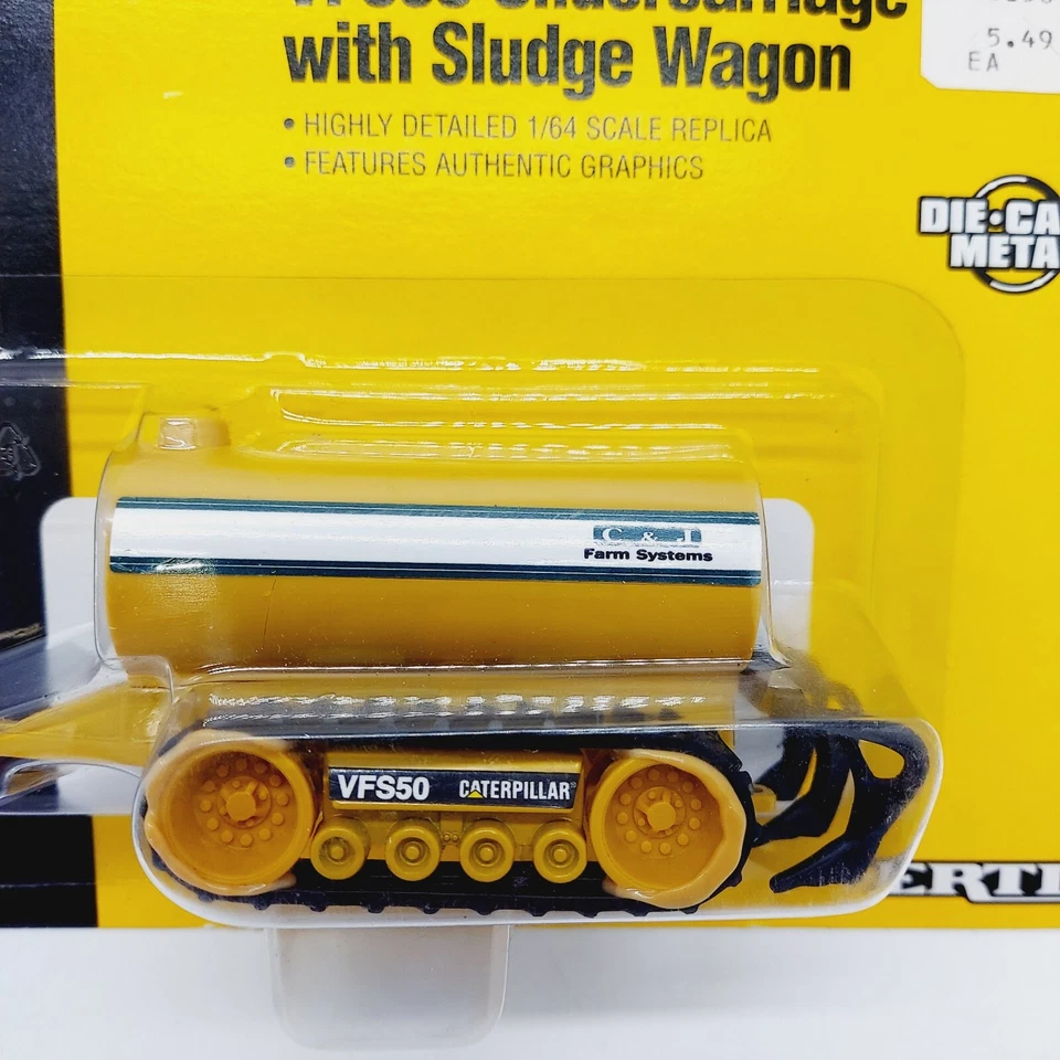 ERTL CAT VFS50 Farm Toy Implement Undercarriage with Sludge Wagon 1/64 NIP - Image 2 of 4