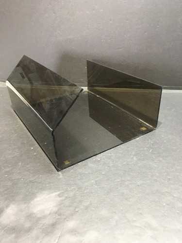80's Vintage Smoked lexan plexi glass Computer Dot Matrix Printer Stand / Riser - Photo 4/10