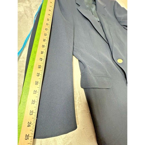 Vtg Joshua Trent Deconstructed Blazer Navy Gold Buttons Monogrammed USA *READ - Picture 17 of 19