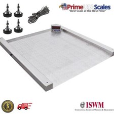 3,000 lb Stainless Steel Floor Scale 48" x 47" Pallet Drum Scale 5 Year Warranty