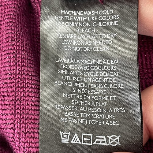 Cardigan maglione Anthropologie Maeve viola manica lunga scollo a V taglia M NUOVO - Foto 10 di 11