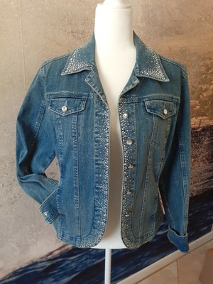 diamond studded jean jacket