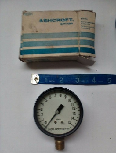 Ashcroft Stärke 2 1/2 Nr. 1000 unten Messing 1/4" NPT 60 PSI - Bild 2 von 4