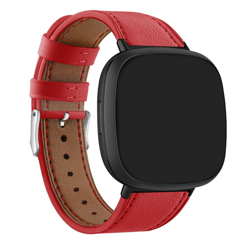 Correa de cuero genuino para correa de reloj inteligente Fitbit Versa 1 2 3 Versa Sense/Lite - Imagen 12 de 21
